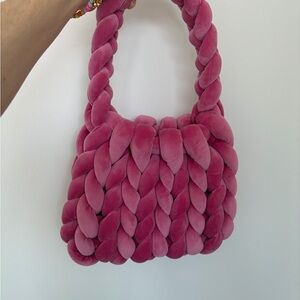 Amazon Pink Braided Shoulder Bag
